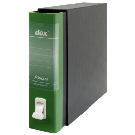 Esselte Archivador de Palanca Rexel Dox DIN A4 Cartón Forrado Lomo 80 mm con Caja Color Verde