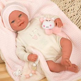 Muñecas Arias Muñeca Reborn 45 cm Viviane c/Manta y Peluche - Muñeca Reborn de 45 cm para niñas