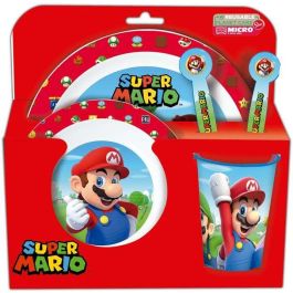 Set de plato, cuenco, vaso, cuchara y tenedor super mario (apto para microondas) Precio: 9.5000004. SKU: B1DSWNSG6Z