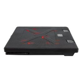 Mars Gaming MNBC2 Soporte Refrigerante para Portátiles Gaming hasta 17.3" con 5 Ventiladores Iluminación LED Roja y 6 Ángulos Inclinación