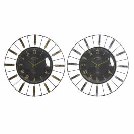 Reloj Pared Loft DKD Home Decor Dorado Plateado 7 x 70 x 70 cm (2 Unidades) Precio: 101.22497. SKU: S3026683