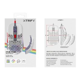 Cherry XTRFY MSM M42 Ratón Óptico USB Tipo A 16000 DPI Multicolor con Iluminación RGB Cableado para Gaming