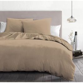 Home Linge Passion HP72069 Juego de Edredón 3 Piezas, Microfibra 82g, 240x260 cm, Beige