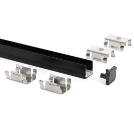 Perfil Aluminio Electrificado Modelo Minirail 2M Acabado Negro Iliminacion Y Acc. Precio: 27.50000033. SKU: B18N5CCCC8