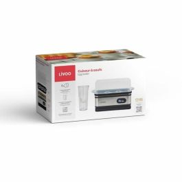 Livoo DOC290 Cocedor de huevos 400W para 6 huevos Acero inoxidable con función mantener caliente, incluye huevera, tapa y vaso medidor Livoo DOC290 Cocedor de huevos 400W para 6 huevos Acero inoxidable con función mantener caliente, incluye huevera, tapa y vaso medidor