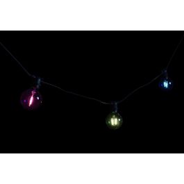 DKD Home Decor Guirnalda Terraza Y Jardin 7.5 x 13 x 850 cm Multicolor Exterior con 10 Leds Doble Filamento