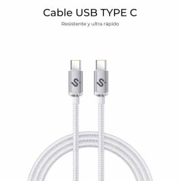 Cable USB-C a USB-C Subblim OPTIMUS Blanco 1 m