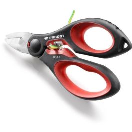 Facom Tijeras de Electricista Profesional con Cortacables 50mm², Pelacables 1.5-4mm y Engarce, Acero Resistente y Funda Facom Tijeras de Electricista Profesional con Cortacables 50mm², Pelacables 1.5-4mm y Engarce, Acero Resistente y Funda