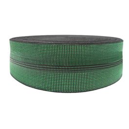 Q&Q Rollo de Cincha Elástica de Goma Verde 100 Metros de Largo, Ancho 60 mm, con Elasticidad del 40% Ideal para Tapicería y Accesorios