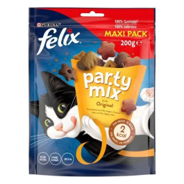 Purina Felix Party Mix Original Mix Maxipack, Snacks para Gato Sabor Pollo, Hígado y Pavo, 5x200g Precio: 18.5000002. SKU: B13Y8TE7GR
