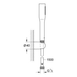 Grohe Set de Ducha Monochorro con Soporte de Pared