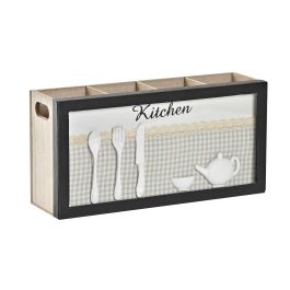 DKD Home Decor Cubertero Shabby de Madera y Cristal Verde Menta Marrón 9x15x30 cm (2 Unidades) Precio: 16.16076. SKU: B19JG2H4HT
