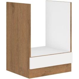 ROCK - Mueble bajo para horno - Roble Lancelot y melamina blanco brillo - 60 cm Precio: 86.68999988. SKU: B129PSWCPG