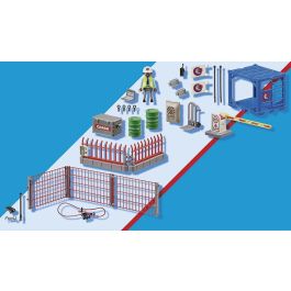 Playmobil Depósito de Carga con valla, barrera y módulo contenedor, incluye figura y accesorios