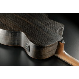 LAG Guitarra Acústica Jumbo Electroacústica Sauvage Lag Natural Satinado Tapa Sólida Brankowood Fondo Aros Eucalipto Cutaway Electrónica Stage LAG Funda Incluida