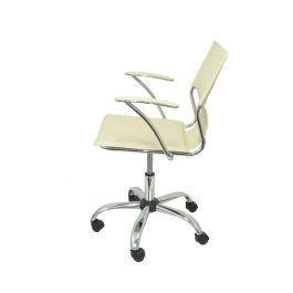 Piqueras Y Crespo Silla Bogarra Giratoria Brazos-F Chasis Cromado Tapizado Similpiel Crema Piqueras Y Crespo Silla Bogarra Giratoria Brazos-F Chasis Cromado Tapizado Similpiel Crema