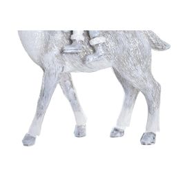 DKD Home Decor Figura Navidad Moderna Reno Resina Purpurina Gris Blanco 7x17x20 cm DKD Home Decor Figura Navidad Moderna Reno Resina Purpurina Gris Blanco 7x17x20 cm