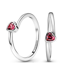 Anillo Mujer Pandora CLEAR TILTED HEART SOLITAIRE - RING - SIZE 56 Precio: 68.8369001089. SKU: B16EH2GTMD