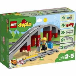 Playset de Vehículos Lego DUPLO 10872 Train rails and bridge 26 Piezas