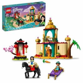 LEGO 43208 Disney Princess Las aventuras de Jasmine y Mulan, juguete de construcción, minimuñecas, figuras de caballos y tigres