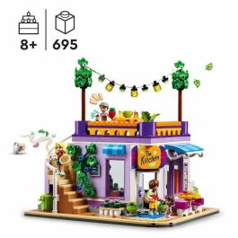 LEGO Amigos 41747 La cocina colectiva de Heartlake City, juguete de cocina con figura de gato