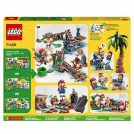 LEGO Super Mario 71425 Set de expansión Carrera en carro minero de Diddy Kong, combinado con paquete de inicio