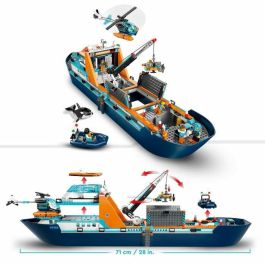 LEGO CITY 60368 The Arctic Exploration Ship, gran juguete de bote flotante, regalo para niños