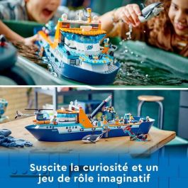 LEGO CITY 60368 The Arctic Exploration Ship, gran juguete de bote flotante, regalo para niños