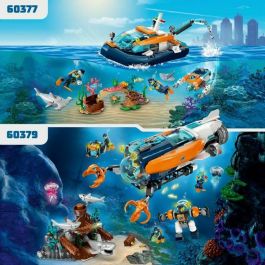 LEGO CITY 60377 El bote de exploración submarina, juguete con figuras de animales marinos