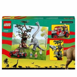 LEGO Jurassic Park 76960 Descubrimiento del Braquiosaurio, Juguete con Figura de Dinosaurio y Coche