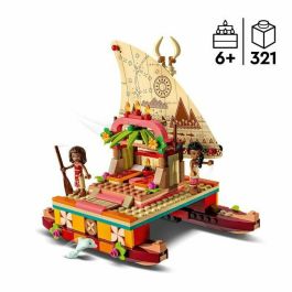 LEGO Disney Princess 43210 El barco de exploración de Vaiana, juguete con delfín, mini-poupée