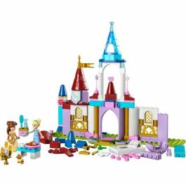 LEGO Disney Princess 43219 Castillos creativos, juguete de castillo con mini-poupées Belle y Cenicienta