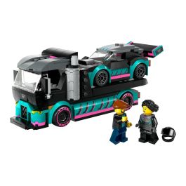 Juego de construccion coche de carreras y camión de transporte lego city