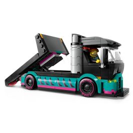 Juego de construccion coche de carreras y camión de transporte lego city