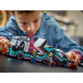 Juego de construccion coche de carreras y camión de transporte lego city