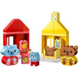 LEGO 10414 DUPLO My First My Daily Rituals - Hora de comer y dormir, Juguete social, 4 figuras de animales