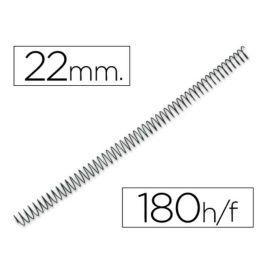Espiral Metalico Q-Connect 56 4:1 22 mm 1,2 mm Caja De 100 Unidades