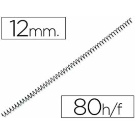 Espirales para Encuadernar Q-Connect KF04430 Metal Ø 12 mm Negro (200 Unidades)