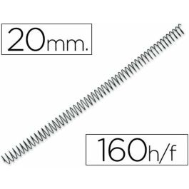 Espirales para Encuadernar Q-Connect KF04434 Metal Ø 20 mm Negro (100 Unidades)
