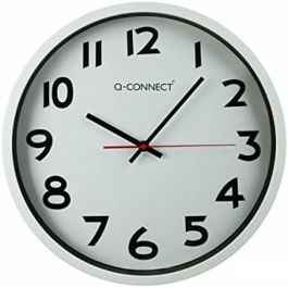 Reloj de Pared Q-Connect KF15591 Plateado Ø 34 cm Plástico