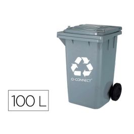 Cubo de basura Q-Connect KF16545 Gris Plástico 100 L