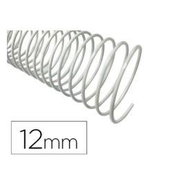 Espiral Metalico Q-Connect Blanco 64 5:1 12 mm 1 mm Caja De 200 Unidades