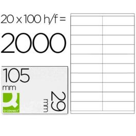 Etiquetas adhesivas Q-Connect KF26093 Blanco 100 Hojas 105 x 29 mm Precio: 16.50000044. SKU: B1E3WZNXRX