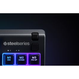 Teclado SteelSeries Apex 3 Gaming Negro Con cable Francés AZERTY AZERTY