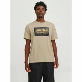 Camiseta de Manga Corta Hombre Jack & Jones logan Gris Hombre