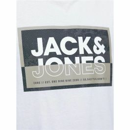 Camiseta de Manga Corta Hombre Jack & Jones logan Blanco Hombre