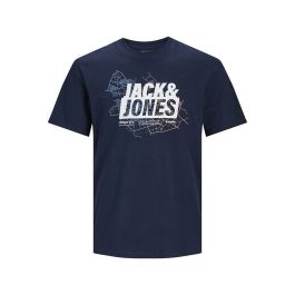 Camiseta de Manga Corta Hombre Jack & Jones LOGO TEE SS 12252376 Azul marino