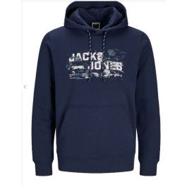 Sudadera con Capucha Hombre Jack & Jones SWEAT HOOD SN 12261670 Azul marino