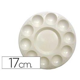 Paleta Plastico Artist Circular Con 10 Huecos Tamaño 17 cm