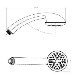 ROUSSEAU Ducha de Mano Tamari Cromada 1 Chorro Lluvia Antical Ahorro Agua Ø85mm